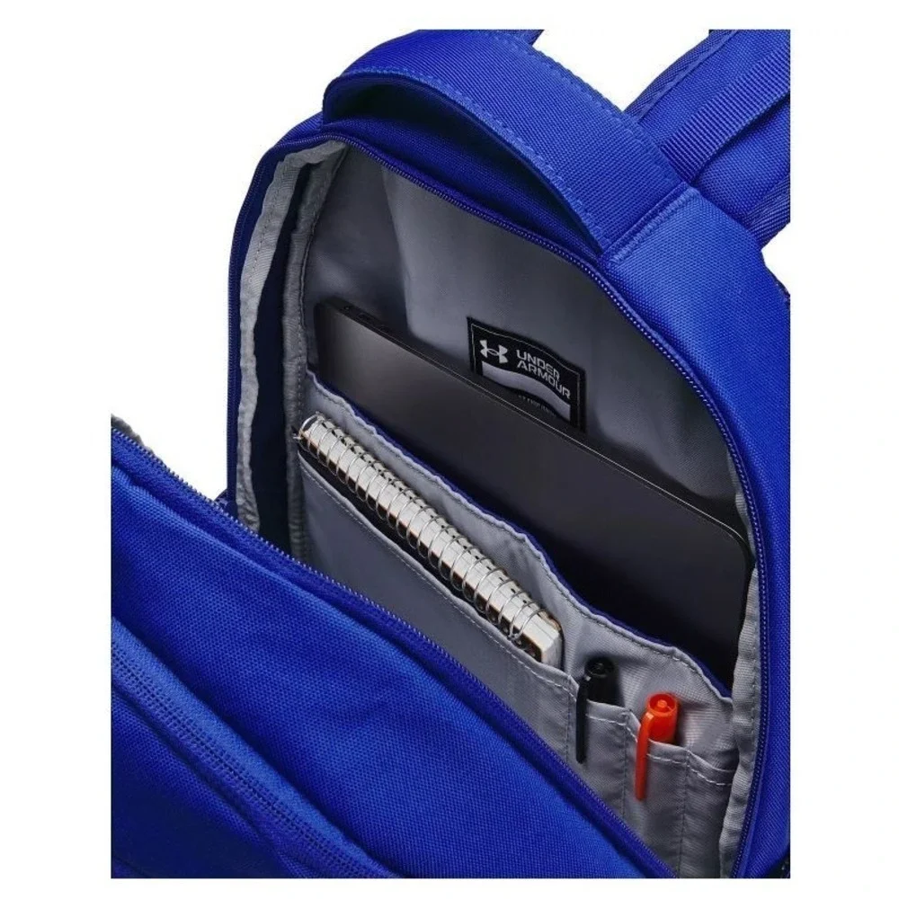 NEW Under Armour Hustle 6.0 Pro Backpack Royal Blue White School Travel Everyday